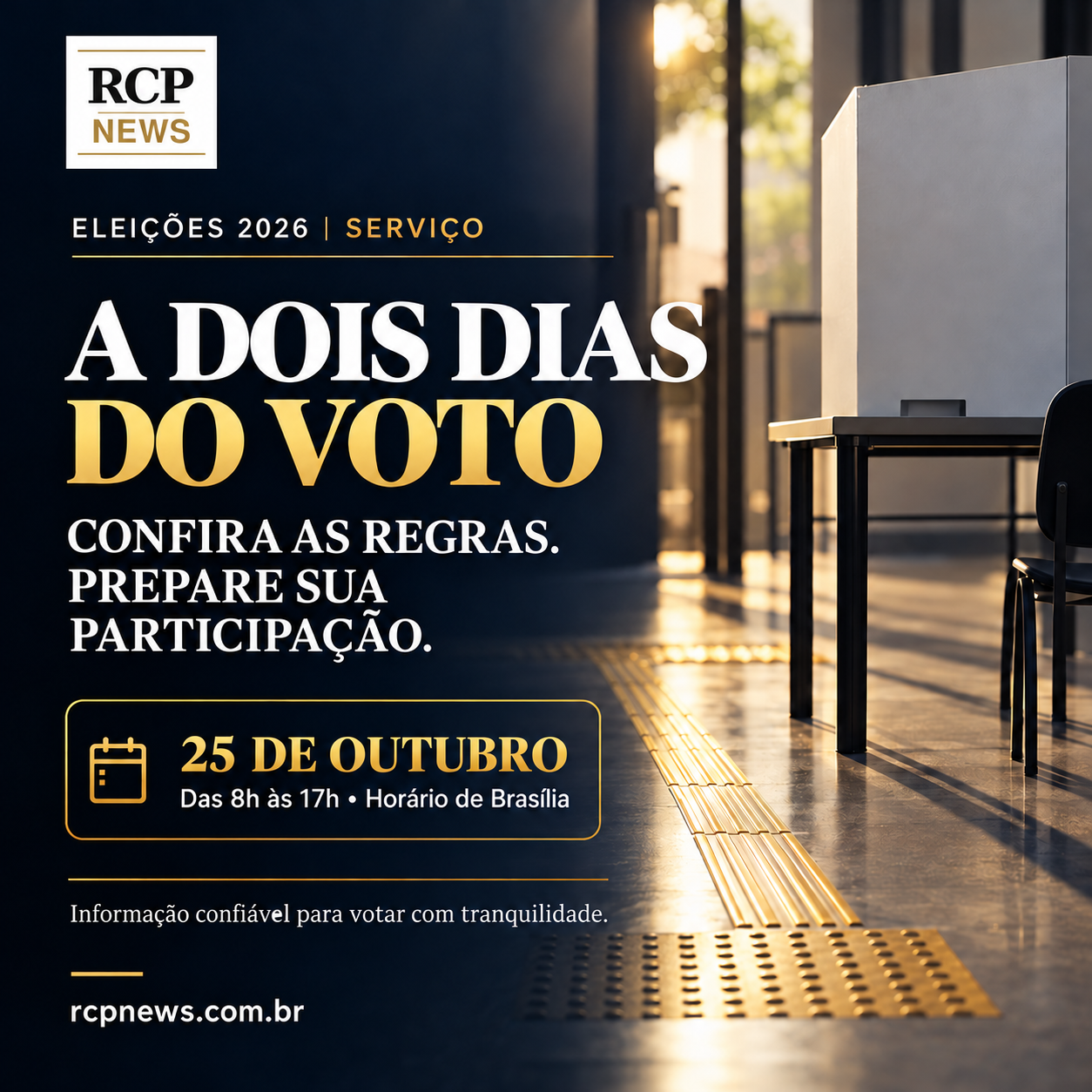 A dois dias do voto — serviço RCP News
