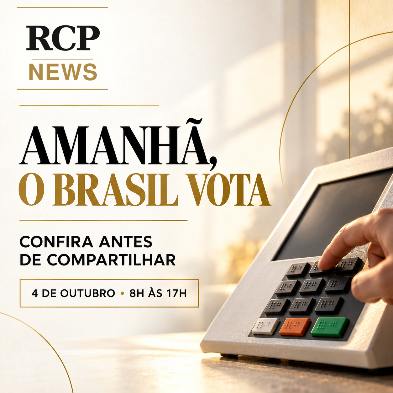 Amanhã, o Brasil vota: o último dever é conferir antes de compartilhar