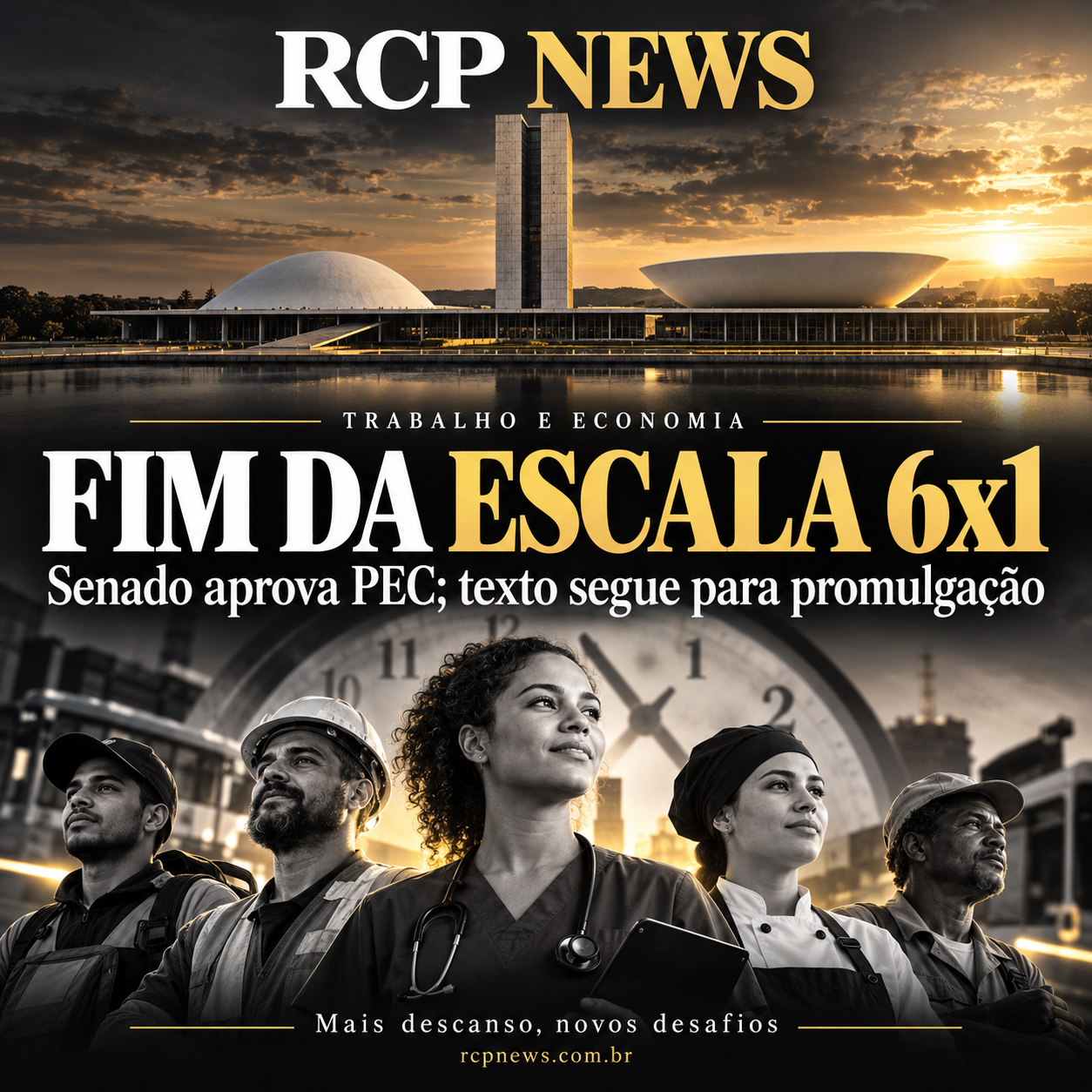 Fim da escala 6x1: Senado aprova PEC; texto segue para promulgação