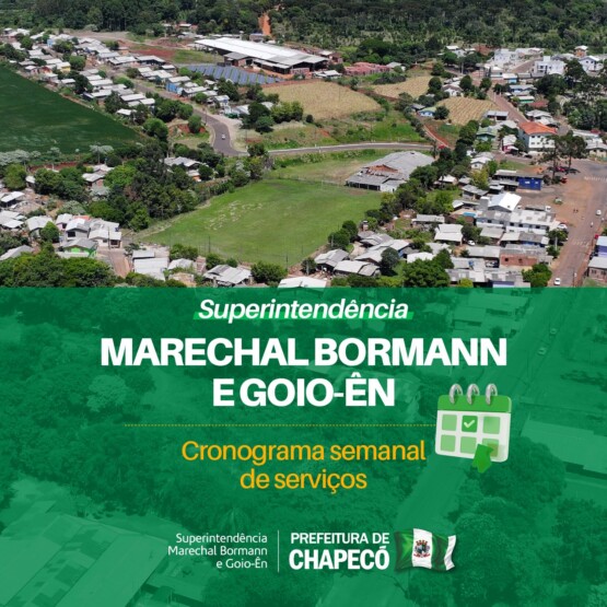 Cronograma de atividades das superintendências e SEINFRA para a semana de 22 a 25 de abril