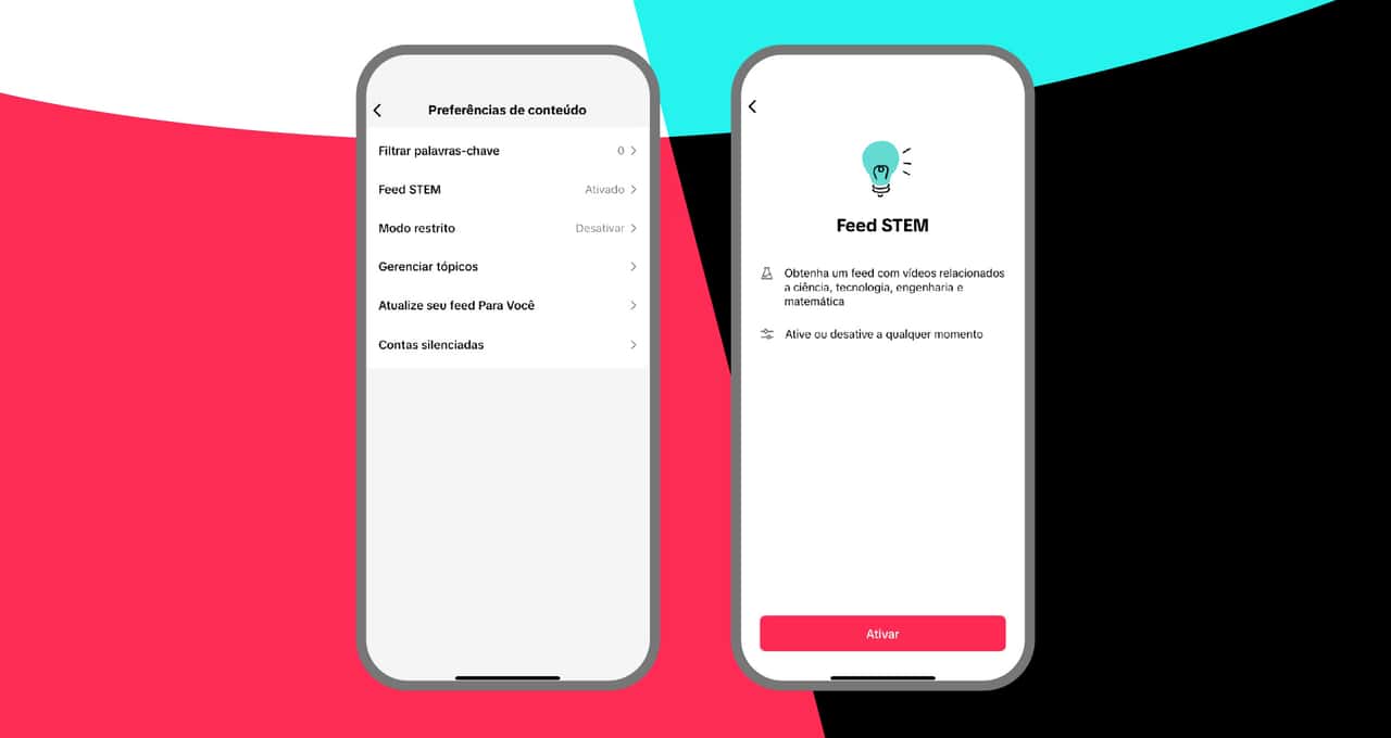 Novo feed do TikTok promove aprendizado em ciência e tecnologia