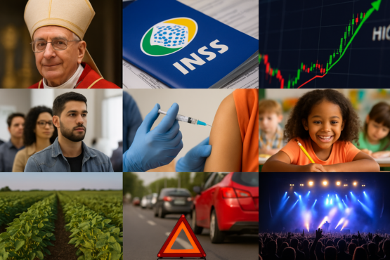 Principais notícias do Brasil e do mundo em 9 de maio de 2025: Papa Leão XIV, fraudes no INSS, alta da Bolsa e mais destaques